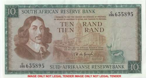 TW de Jongh R10 banknote C285 635895 SET061