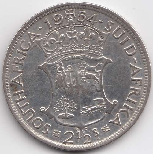 1954  2 1/2  SHILLINGS  COIN   SILVER                SUN9338