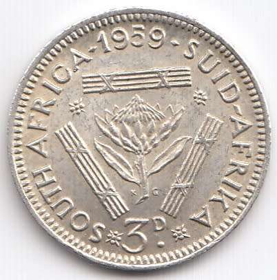 1959    THREEPENCE   COIN       Silver        SUN9661