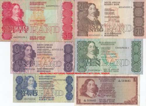 ***  SET OF  SIX  NOTES  FOR 1 BID   ***        SET048