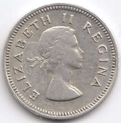 1953   THREEPENCE COIN SILVER   SA                SUN9681