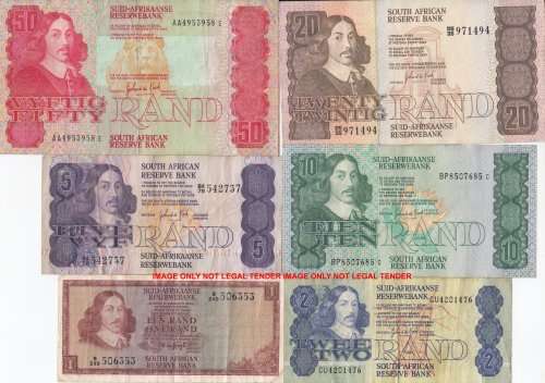 ***  SET OF  SIX  NOTES  FOR 1 BID   ***        SET051