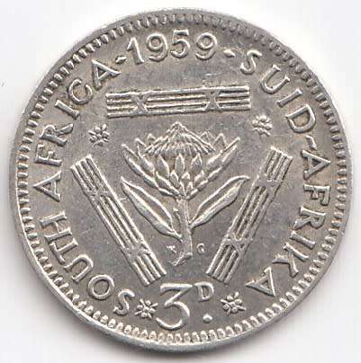 1959  THREEPENCE   SA                SUN9689