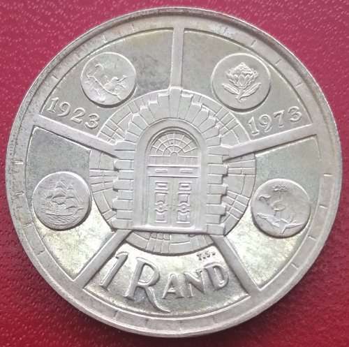 1974 SILVER  R1 - PRETORIA MINT ANNIVERSARY          SUN9946