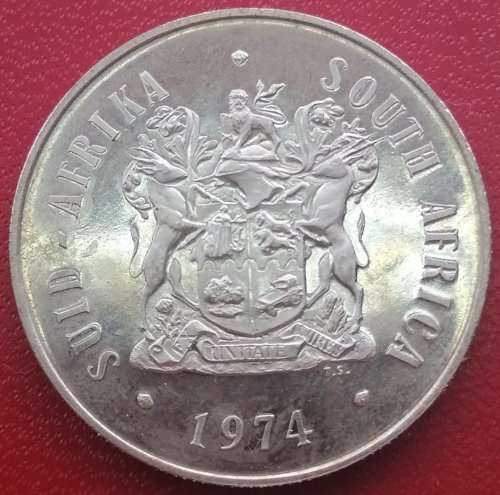 1974 SILVER  R1 - PRETORIA MINT ANNIVERSARY          SUN9946