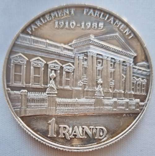 1985 RSA SILVER PARLIAMENT (1910-1985)  R1   COIN               SUN10239