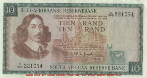 WOW    ***  TW DE JONGH  R10  NOTE  ***     C368 221054     SET061*