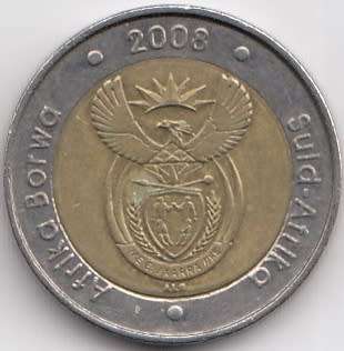 2008 SOUTH.AFRICA MANDELA 90TH BIRTHDAY 5R  COIN             SUN10294