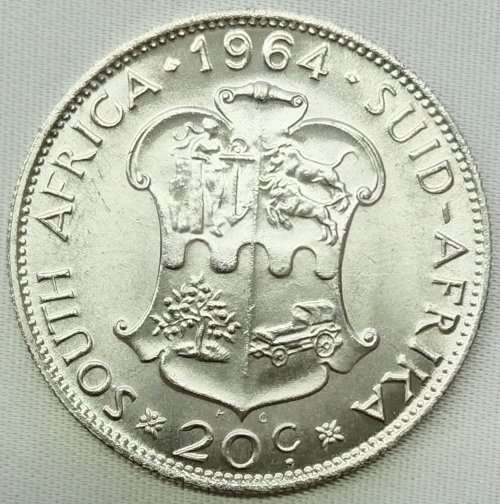 SILVER 20 CENT 1964  Coin          SUN10442