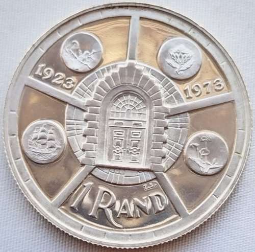 1974 SILVER  R1 - PRETORIA MINT ANNIVERSARY          SUN10685