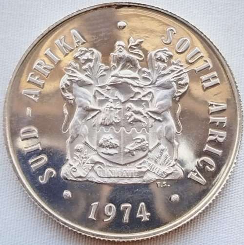 1974 SILVER  R1 - PRETORIA MINT ANNIVERSARY          SUN10685