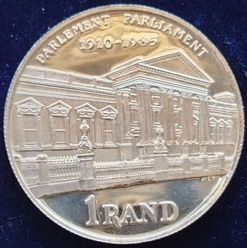 1985 RSA SILVER PARLIAMENT (1910-1985)  R1   COIN               SUN10860