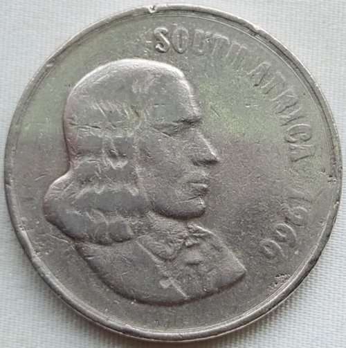 1966   50c   COIN   (AFRIKAANS)      RSA      SUN10917