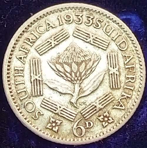 1933   SIX PENCE   COIN     SILVER            SUN11213