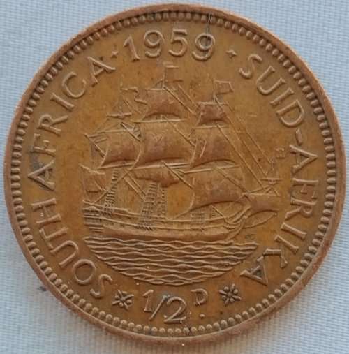 1959  HALF  PENNY    COIN        SA                       SUN11247