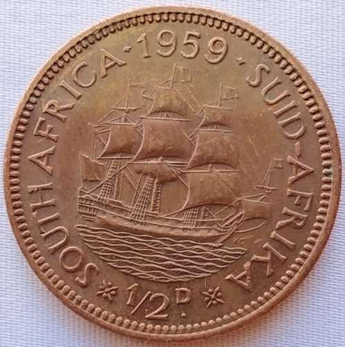 1959  HALF  PENNY    COIN        SA                       SUN11270