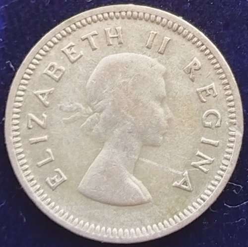 1959   SILVER    THREEPENCE    COIN    SOUTH AFRICA        SUN11541