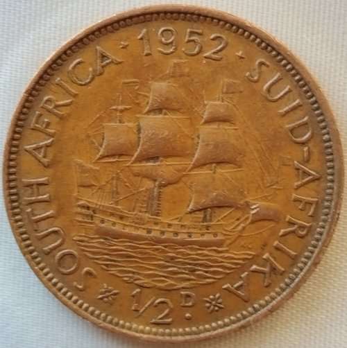 1952   HALF PENNY    COIN        SA                       SUN11713*