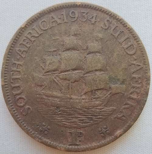 1934       PENNY COIN    SOUTH AFRICA                 SUN11976*