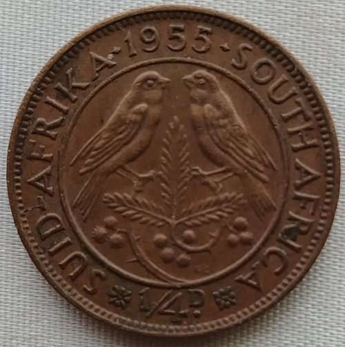 1955      QUARTER PENNY COIN    SOUTH AFRICA                 SUN12019*