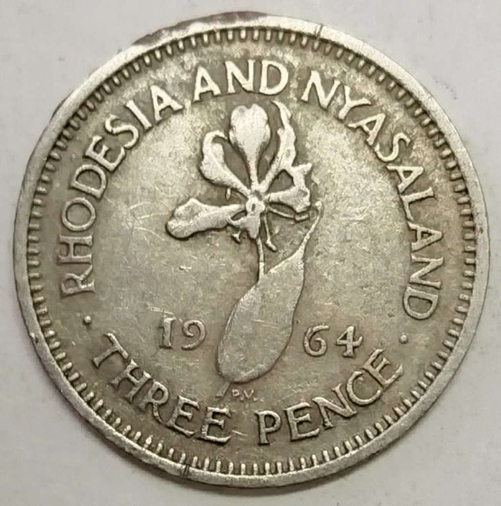 1964   Three Pence COIN       Rhodesia and Nyasaland                     SUN13156*