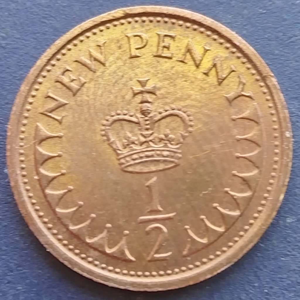 1973  -  1/2 New Penny Coin      United Kingdom         SUN13203*