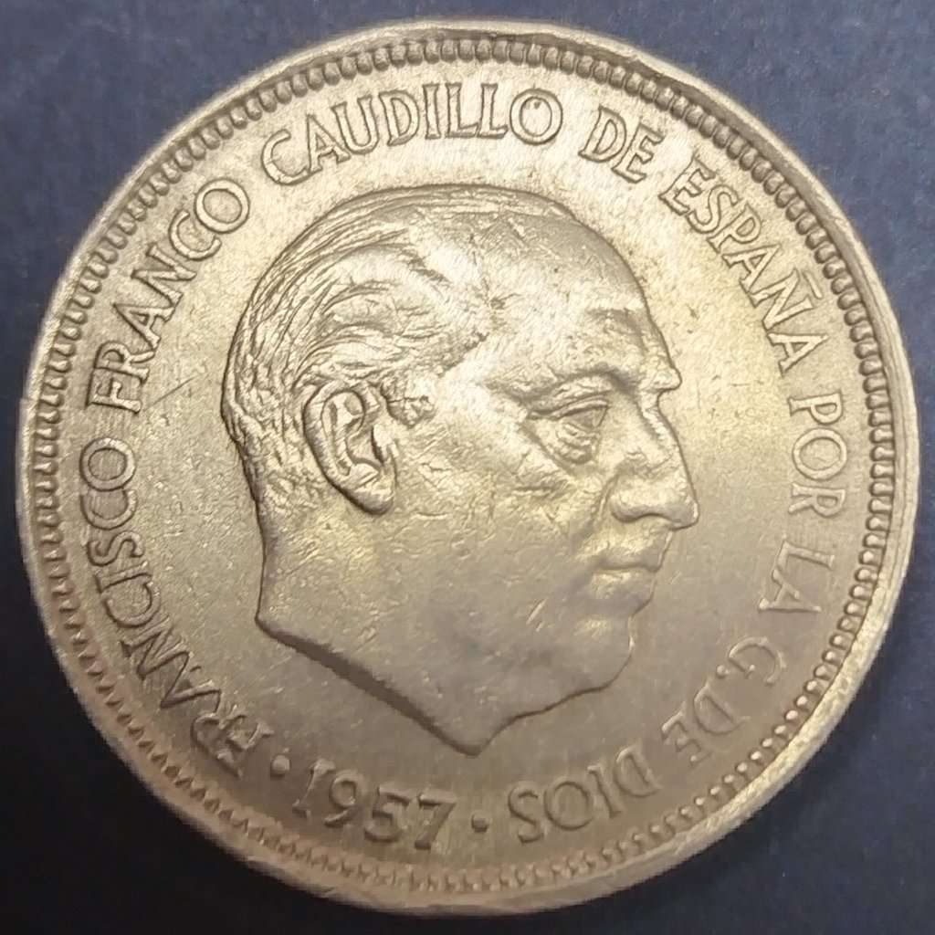 1957  25 Pesetas Coin      Spain          SUN13347*