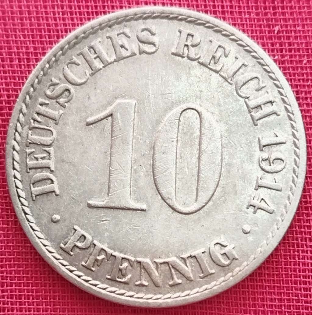 1914      10 Pfennig COIN      Germany        SUN13359*