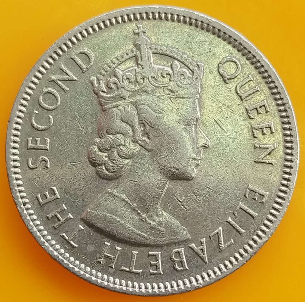 1975       HALF Rupee Coin     Mauritius       SUN13480*