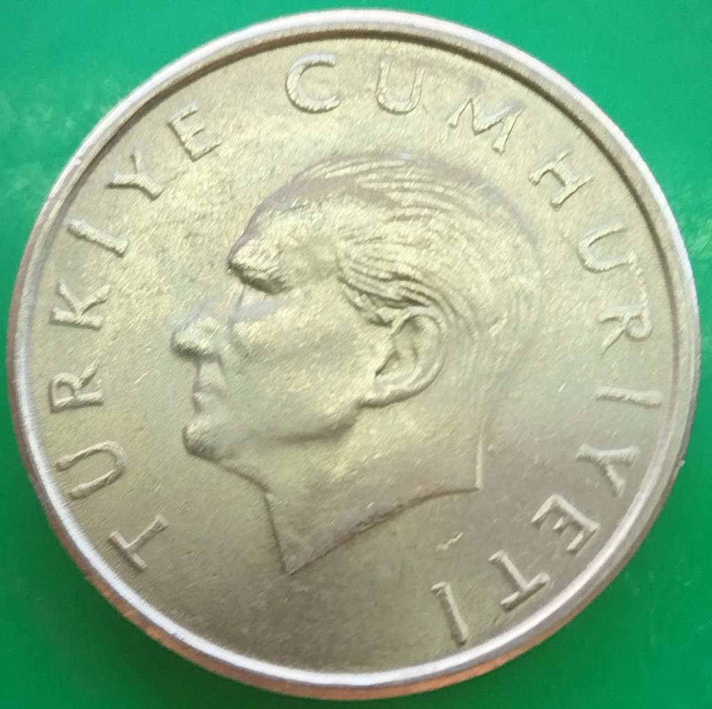 1997  10000 Lira Coin    Turkey         SUN13596*