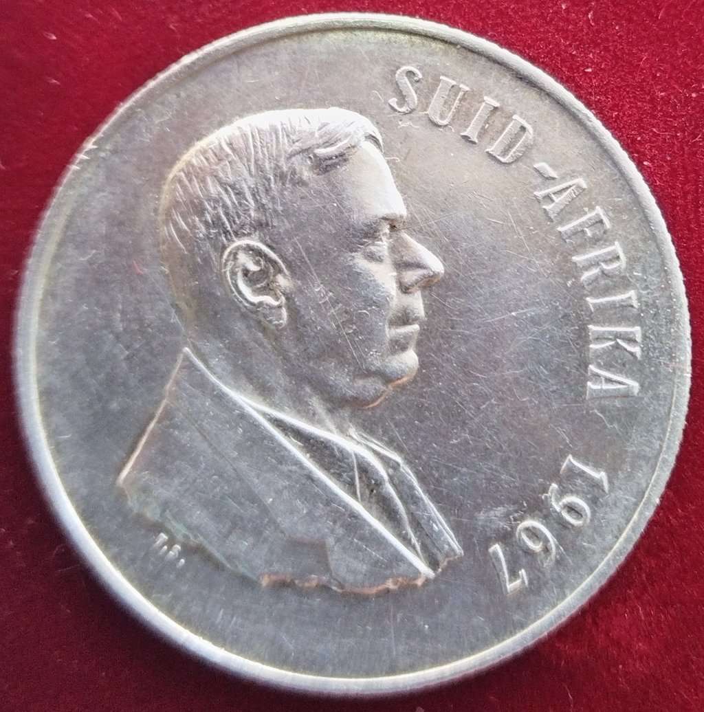 1967  SILVER   R1   COIN    (Afrikaans)       SUN14334