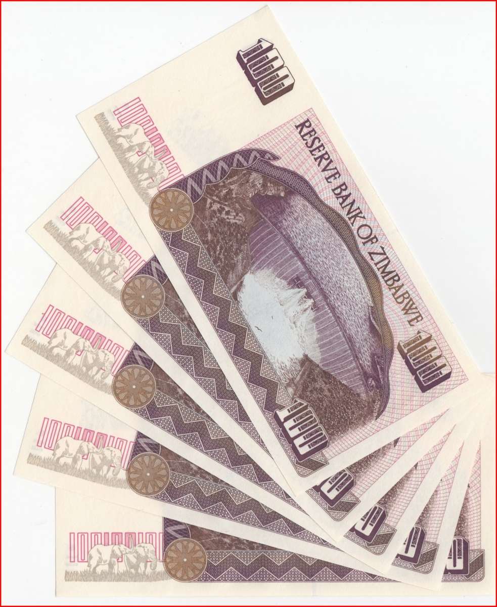 ONE HUNDRED DOLLAR  NOTES  IN SEQUENCE       ZIMBABWE               SET018B~