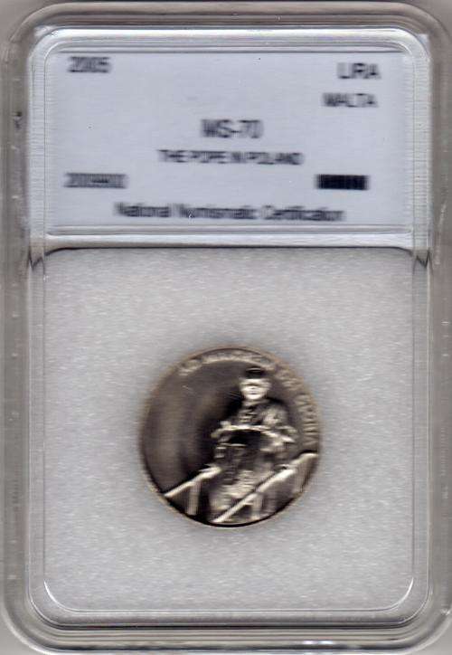 2005     LIRA     MALTA     MS-70 (POPE IN POLAND)    COIN       2009900