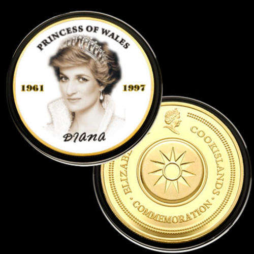 Princess Diana BEAUTIFUL Gold Plated Coin