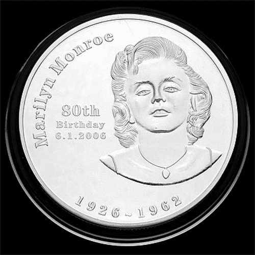Marilyn Monroe 80th Birthday Memorial Coin