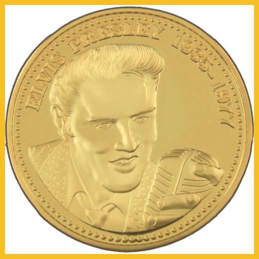 ELVIS PRESLEY KING OF ROCK 'N' ROLL TRIBUTE COIN