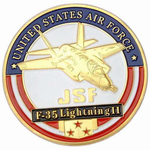 AIR FORCE F35 LIGHTNING MILITARY CHALLENGE COIN AF006