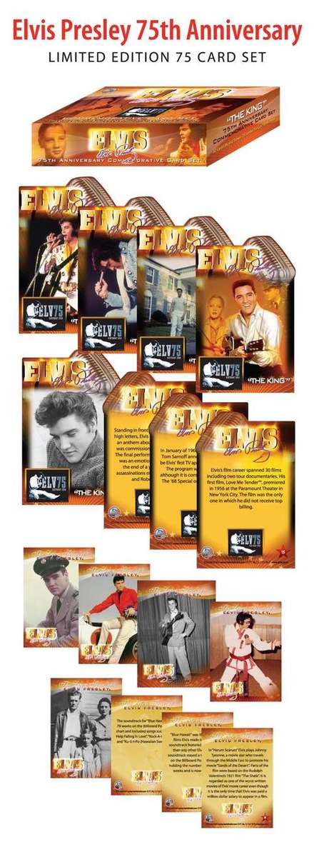 2010 ELVIS PRESLEY * 75th ANNIVERSARY * 75-CARD SET