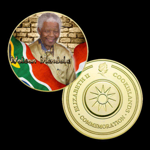 Nelson Mandela 24K GP Commemorative Coin (nr 9)