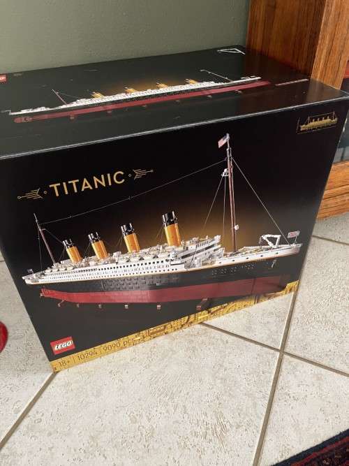 For sale!  Second hand, partially built Lego Titanic model - 2/3rds complete with original boxes.