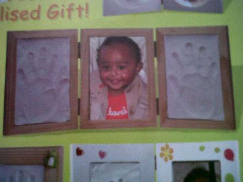 PERSONALISED BABY HANDPRINT FRAME KIT THREE PANEL R99.00