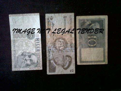 TWO ITALIAN AND ONE LESOTHO NOTE