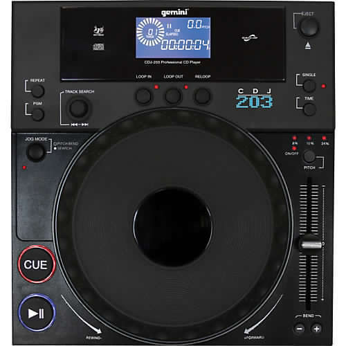 Gemini CDJ-203 Professional Table Top CD Player (single CD player, seamless loop,  anti-shock