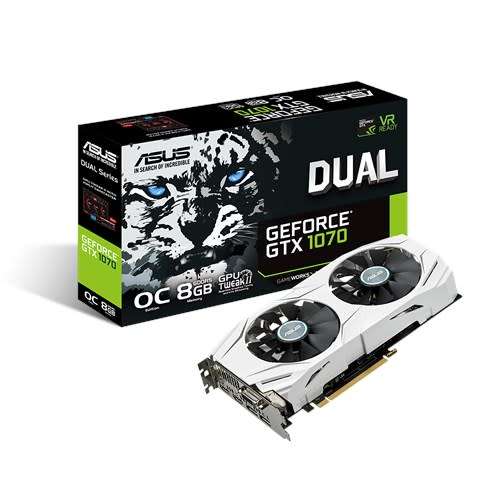 ASUS GeForce GTX 1070 DUAL-GTX1070-O8G 8GB (Boxed with software)