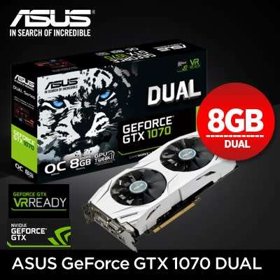 ASUS GeForce GTX 1070 DUAL-GTX1070-O8G 8GB (Boxed with software)