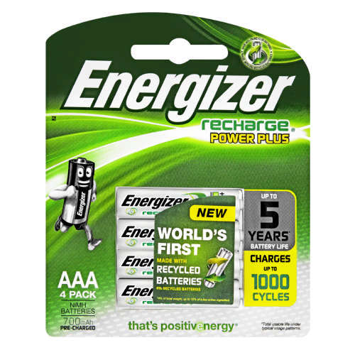Recharge Extreme AAA Rechargeable Batteries 4 Pack