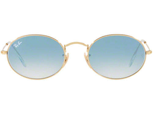 Ray-Ban Sunglasses Gold Light Blue Gradient