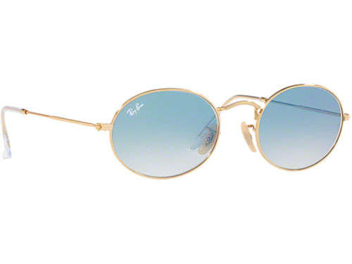 Ray-Ban Sunglasses Gold Light Blue Gradient