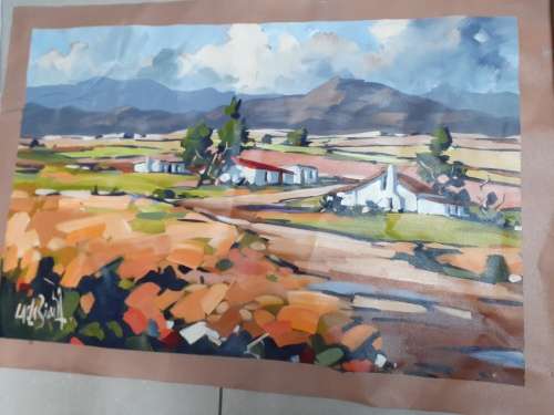 Carla Bosch farmland scene canvas art  90cm x 60cm