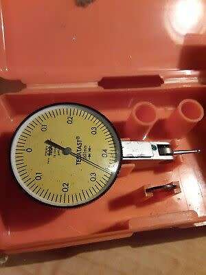 TESA TESATAST 1DIV=.01 mm Dial Indicator Swiss Made Jeweled W/ Box